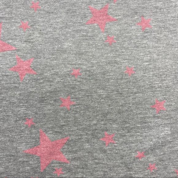 Torrid Women’s Pink Stars Grey V-Neck Ringer Tee - Picture 7 of 13